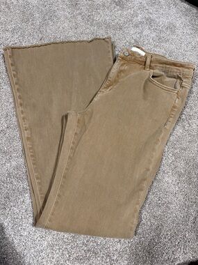 Vervet Tan Flare Leg Jeans